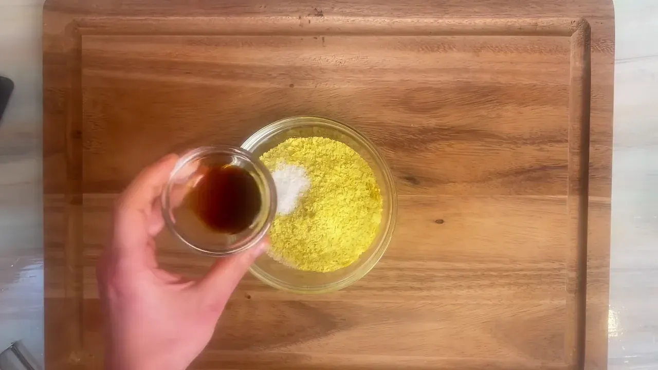 Drizzle in the soy sauce and food-grade lactic acid (or lemon juice).