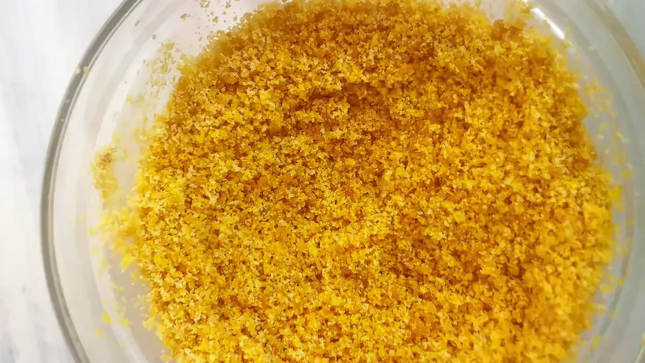 Spread the mixture on a plate for 10 minutes to air-dry slightly, then transfer to a clean glass jar and sprinkle over pasta, risotto, or roasted vegetables.