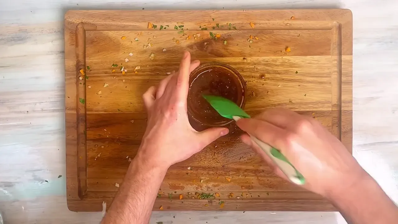 In a small bowl, whisk together the white miso paste, soy sauce, garlic powder, nutmeg, cumin, black pepper, and lemon juice into an aromatic seasoning liaison.